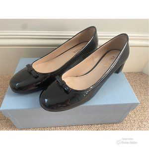 Prada Black Patent Leather Ballet Heels